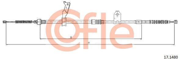Cięgło, hamulec postojowy COFLE 17.1480