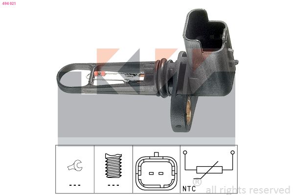 Czujnik, temperatura powietrza dolotowego KW 494 021