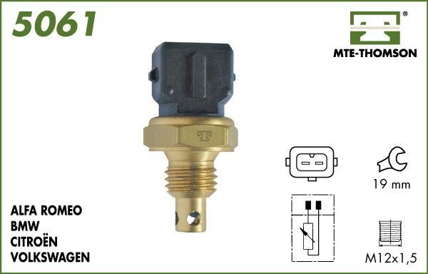 Czujnik, temperatura powietrza dolotowego MTE-THOMSON 5061