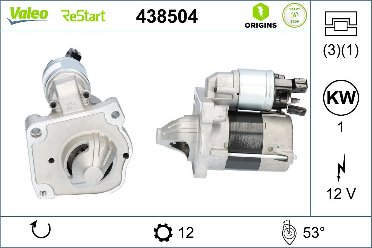 starter VALEO ORIGINS NEW STOP&START OE TECHNOLOGY 438504