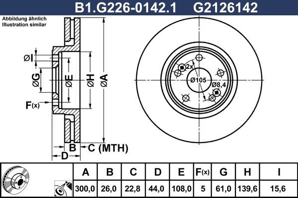 Tarcza hamulcowa GALFER B1.G226-0142.1