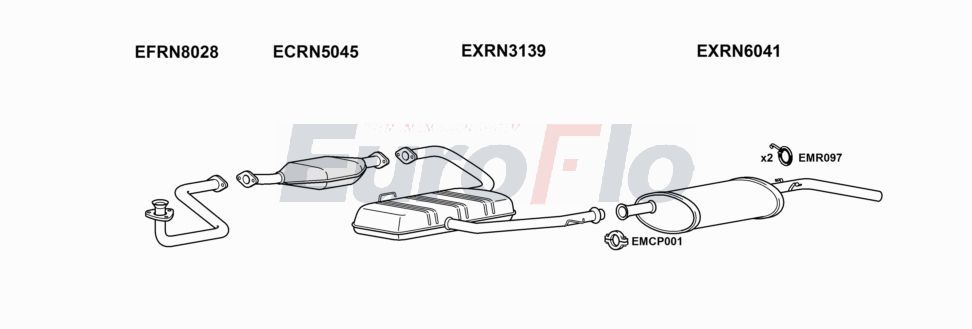 Układ wydechowy EUROFLO RNMAS227001