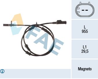 Czujnik, prędkość obrotowa koła FAE 78501