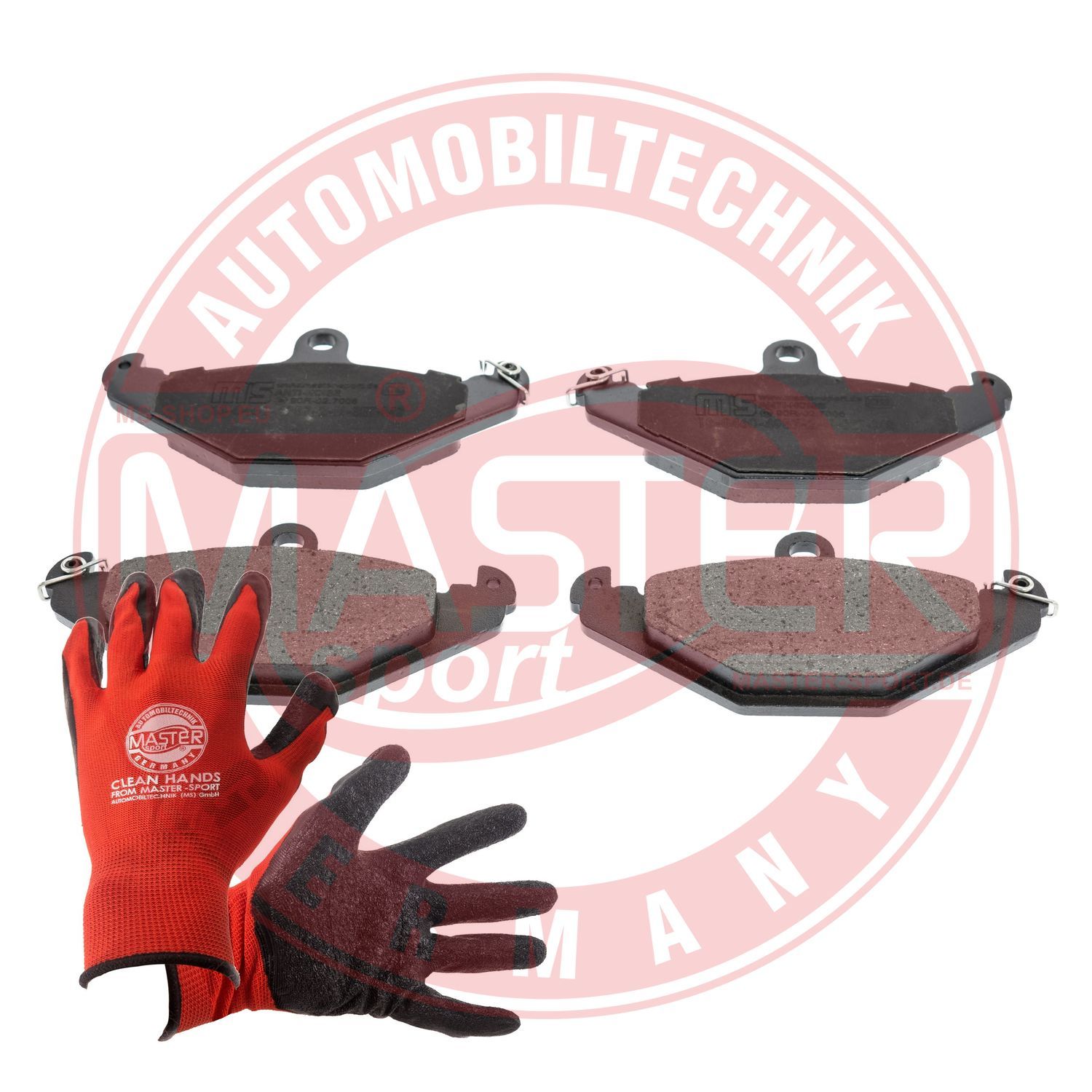 Zestaw klocków hamulcowych, hamulce tarczowe MASTER-SPORT GERMANY 13046049572N-SET-MSP