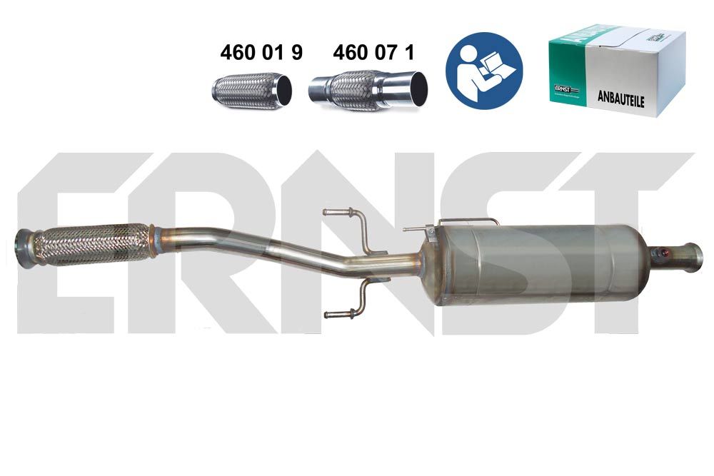 Filtr sadzy / filtr cząstek stałych, układ wydechowy ERNST 911238