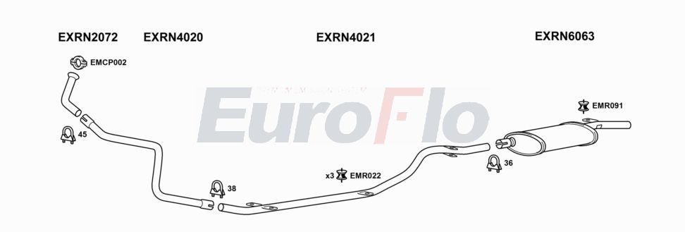 Układ wydechowy EUROFLO RN4113001A00