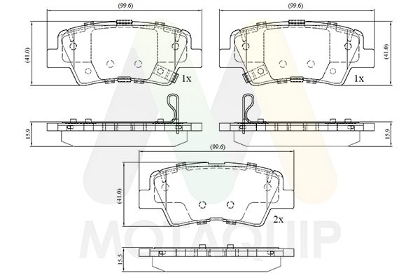 set placute frana,frana disc MOTAQUIP LVXL2026