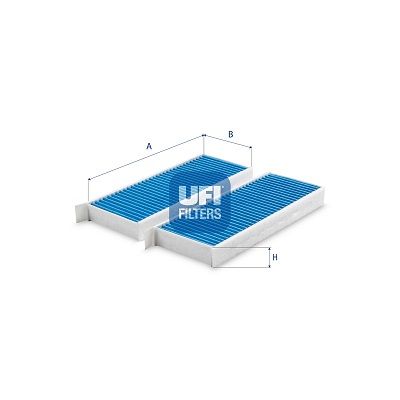 Filtr, wentylacja przestrzeni pasażerskiej UFI 34.254.00