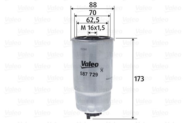 Filtr paliwa VALEO 587729