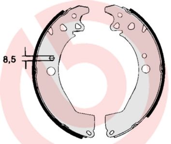 Zestaw szczęk hamulcowych BREMBO S 61 506