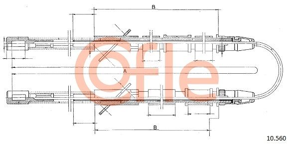 Cięgło, hamulec postojowy COFLE 10.560