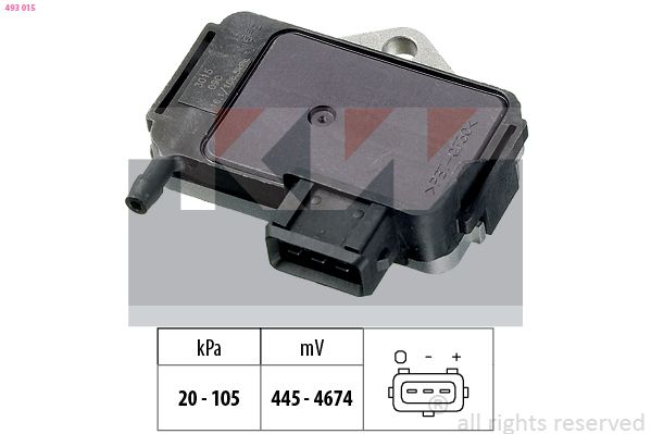 Czujnik ciśnienia powietrza, adaptacja wysokościowa KW 493 015