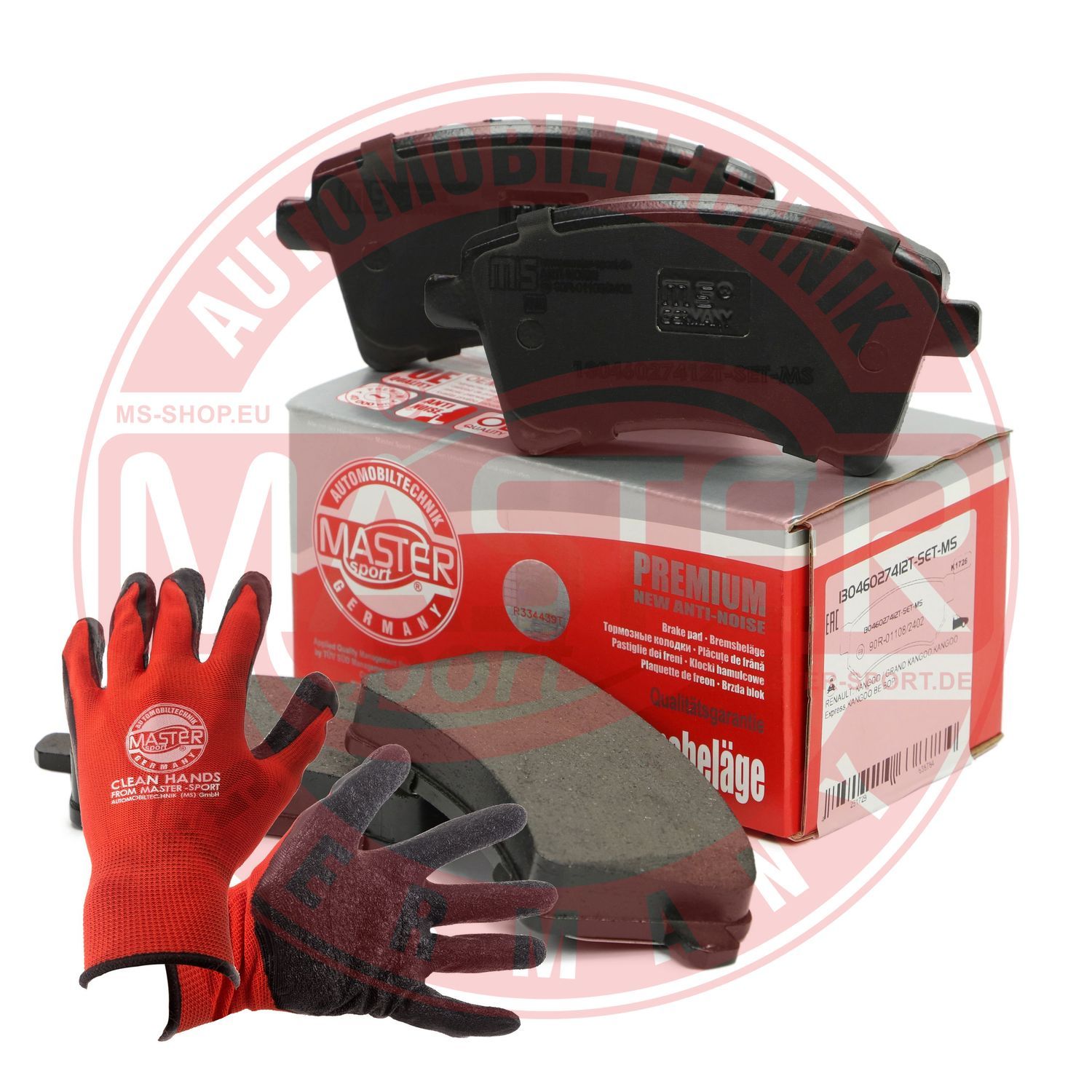 Zestaw klocków hamulcowych, hamulce tarczowe MASTER-SPORT GERMANY 13046027412T-SET-MSP