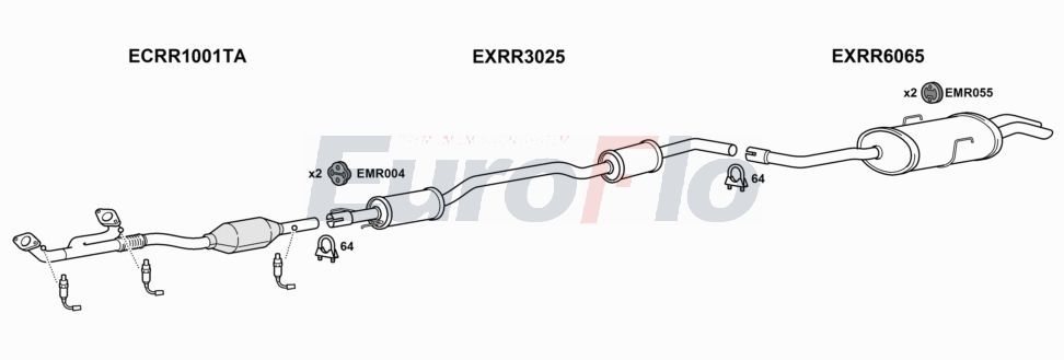 Układ wydechowy EUROFLO RR75203001