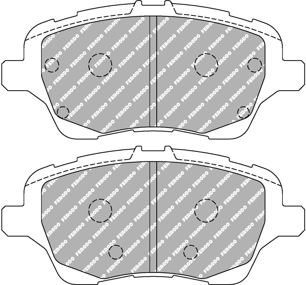 set placute frana,frana disc FERODO FCP4612H