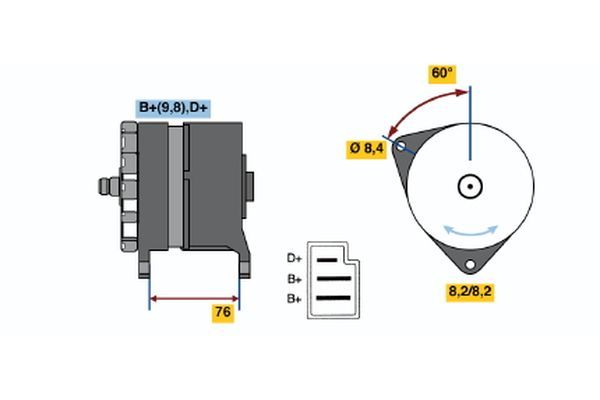 Alternator BOSCH 0 986 044 581