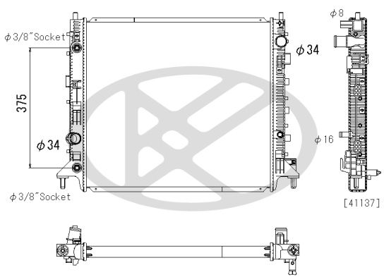 Radiator, racire motor KOYORAD PL313280