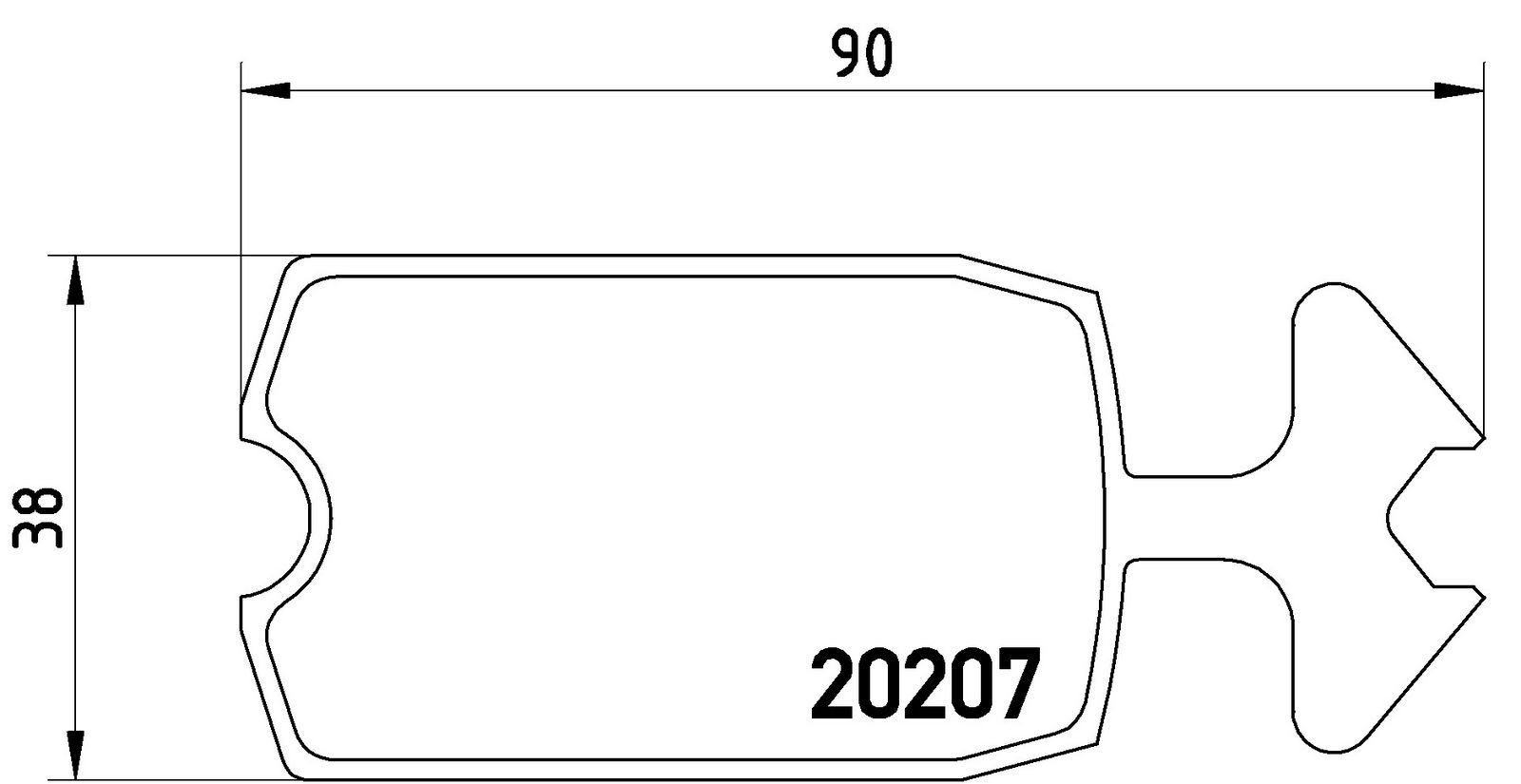 Levně Sada brzdových destiček, kotoučová brzda BREMBO P 61 002