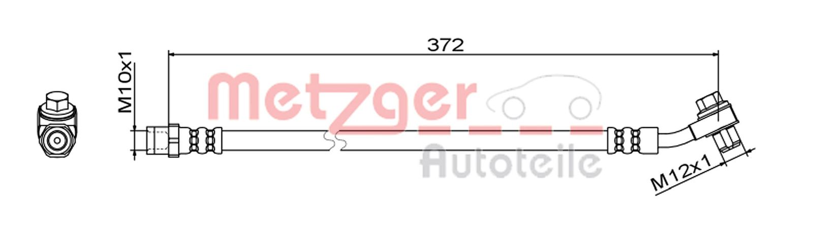 Przewód hamulcowy elastyczny METZGER AUTOTEILE 4111795