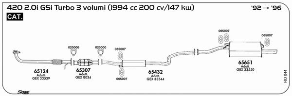 Układ wydechowy SIGAM RO044