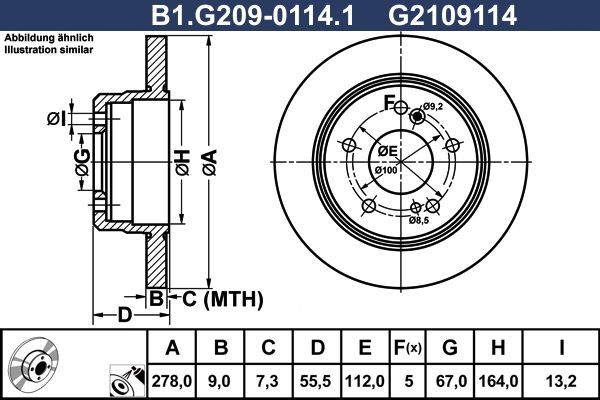Tarcza hamulcowa GALFER B1.G209-0114.1