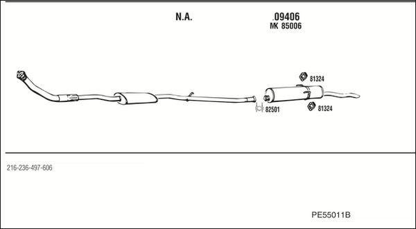 Układ wydechowy WALKER PE55011B
