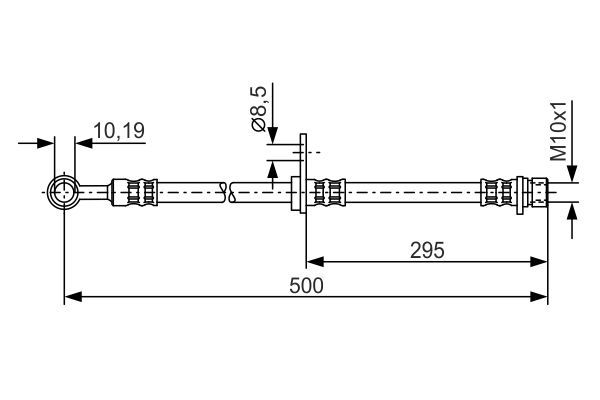 Przewód hamulcowy elastyczny BOSCH 1 987 476 736