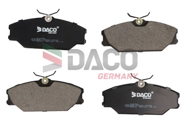Zestaw klocków hamulcowych, hamulce tarczowe DACO GERMANY 323946