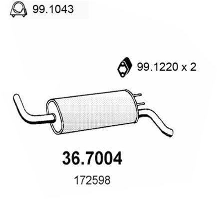 Tłumik końcowy ASSO 36.7004