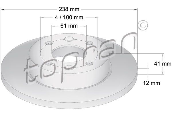 Tarcza hamulcowa TOPRAN 700 175