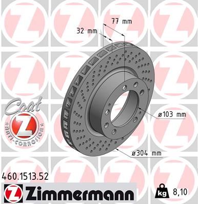 Brzdový kotouč ZIMMERMANN 460.1513.52