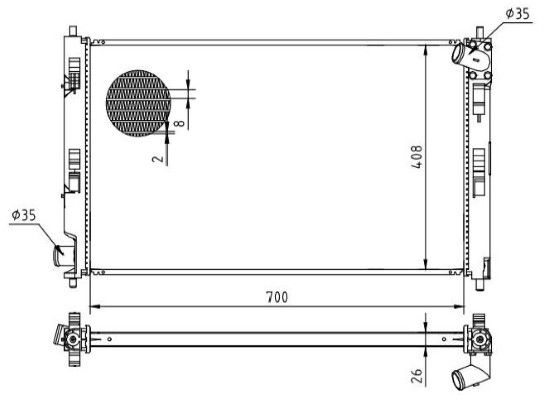 Radiator, racire motor MTR 13054452