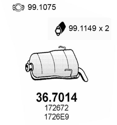 Tłumik końcowy ASSO 36.7014