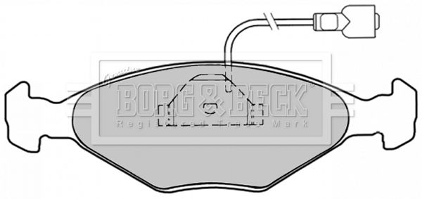 Zestaw klocków hamulcowych, hamulce tarczowe BORG & BECK BBP1029