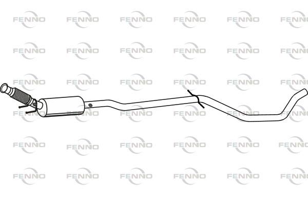 Filtr sadzy / filtr cząstek stałych, układ wydechowy FENNO P9829DPF