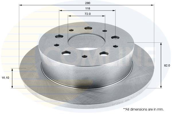 Tarcza hamulcowa COMLINE ADC1822