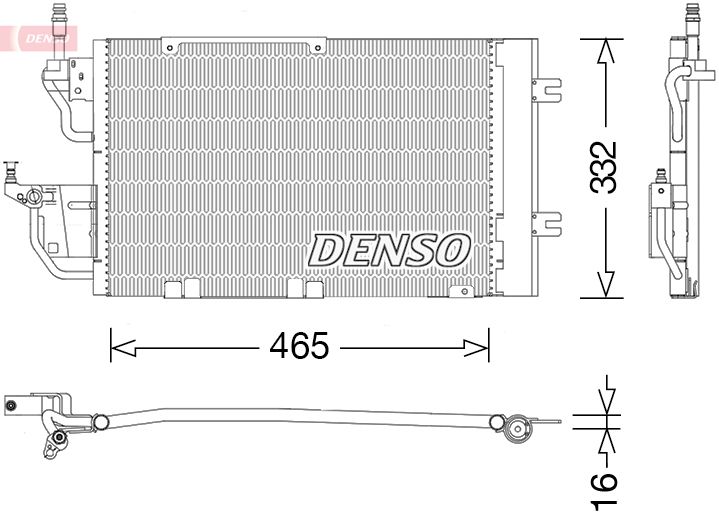 Kondenzátor klimatizácie DENSO DCN20037