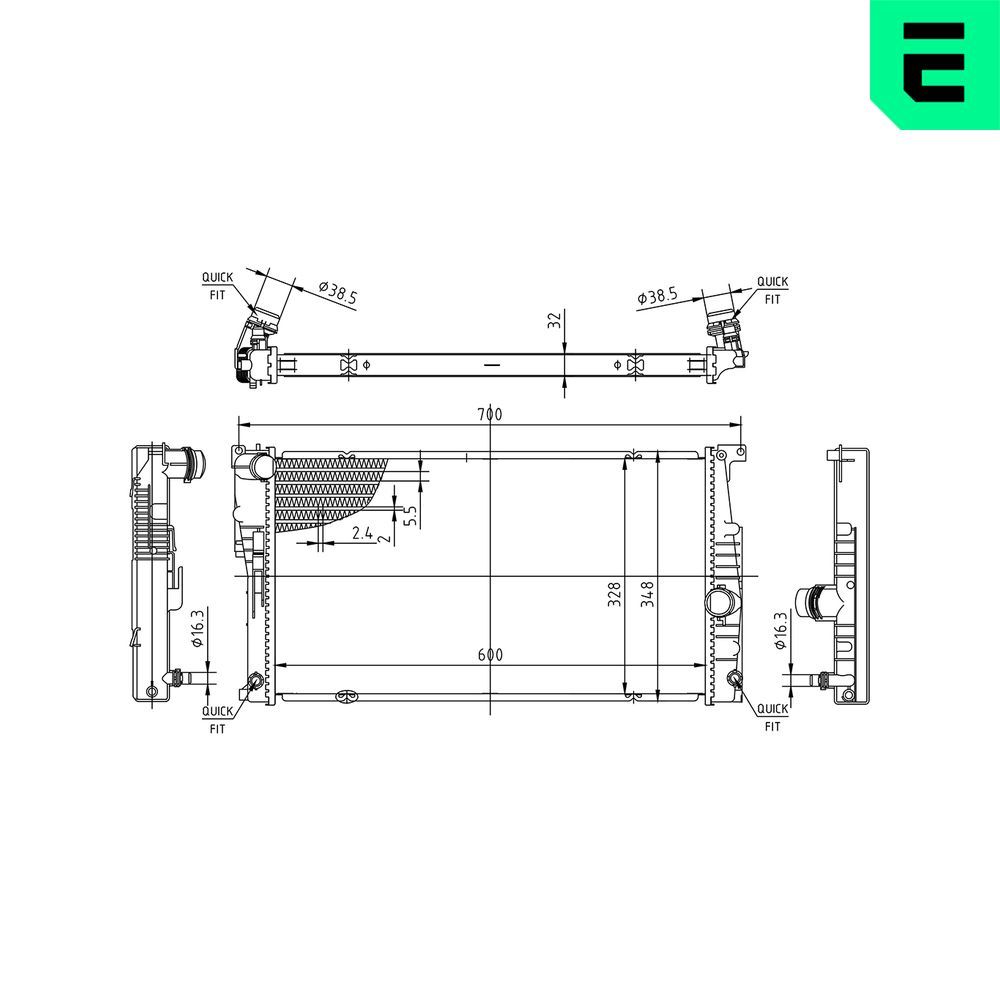 Radiator, racire motor ERA 673541