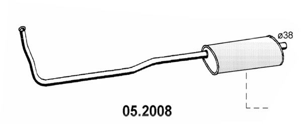 Tłumik przedni ASSO 05.2008