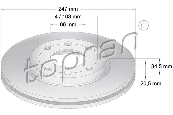 Tarcza hamulcowa TOPRAN 720 240