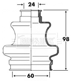 Zestaw osłon, wał napędowy BORG & BECK BCB6094