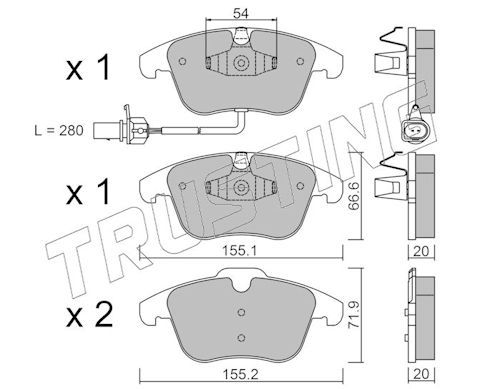 Piduriklotsi komplekt,ketaspidur