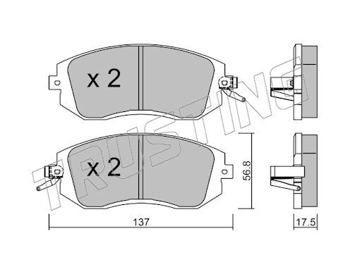 Комплект тормозных колодок, дисковый тормоз