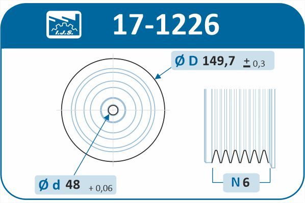 Levně Řemenice, klikový hřídel IJS GROUP 17-1226