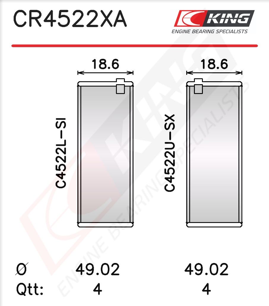 Cuzinet bielă KING CR4522XA