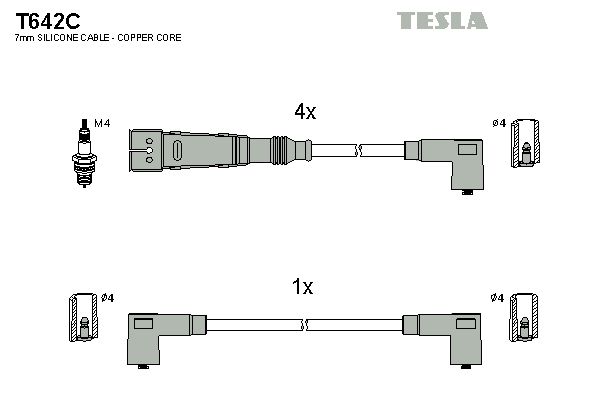 Set cablaj aprindere TESLA T642C