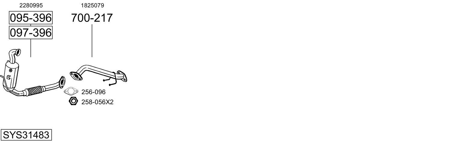 Układ wydechowy BOSAL SYS31483