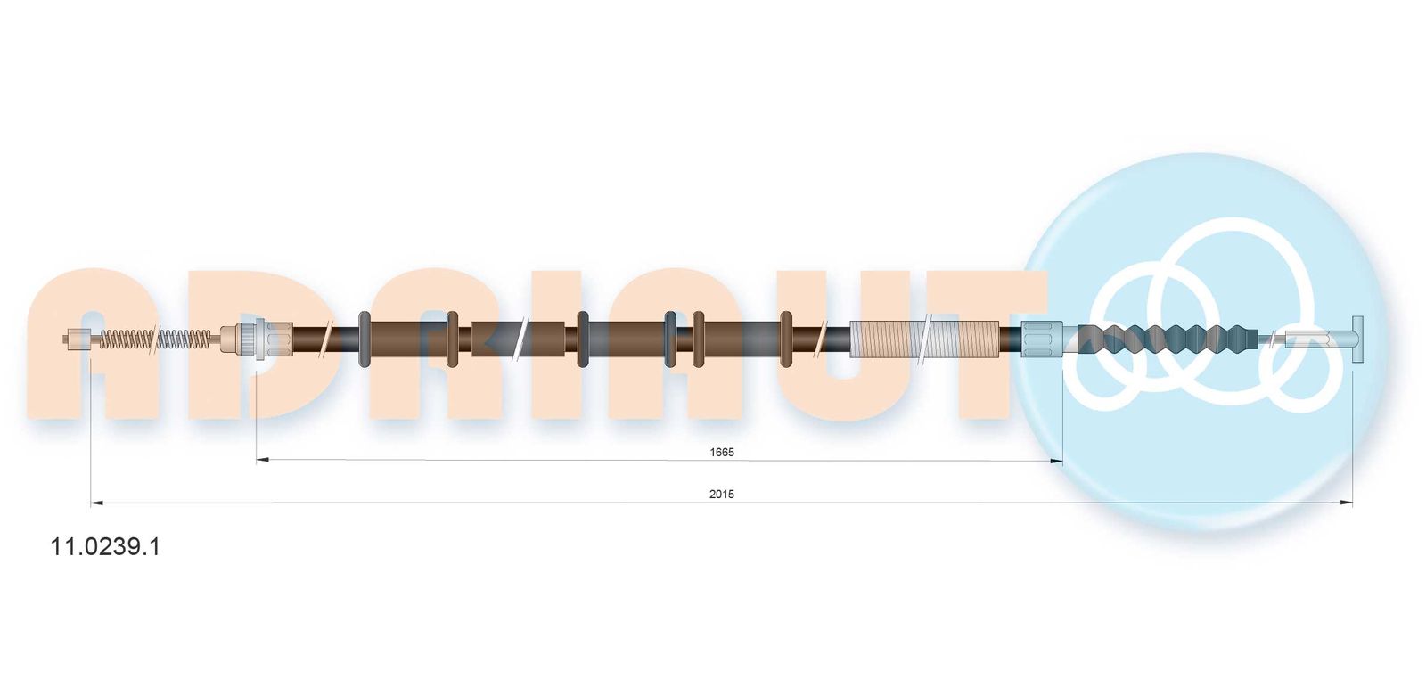 Cablu, frana de parcare ADRIAUTO 11.0239.1