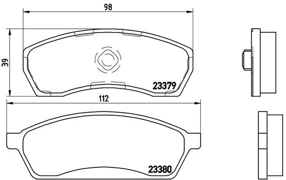 Zestaw klocków hamulcowych, hamulce tarczowe BREMBO P 78 008