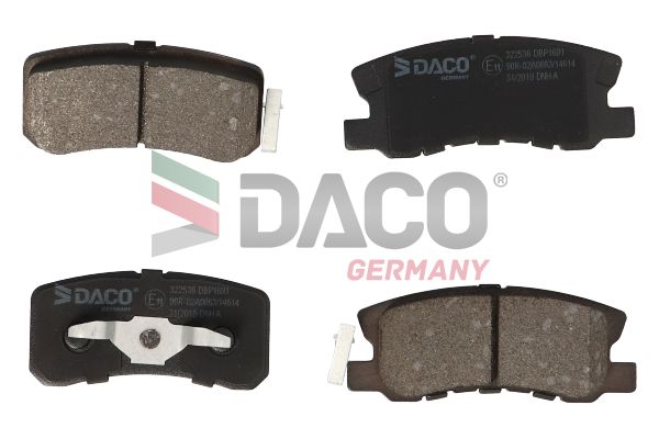 Zestaw klocków hamulcowych, hamulce tarczowe DACO GERMANY 322536